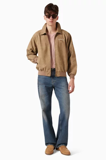 Sunfaded Bomber Jacket in Suede