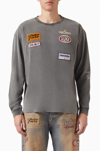 Track Logo T-shirt in Cotton