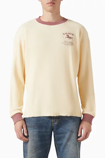 Antique Racing Waffle Top in Cotton