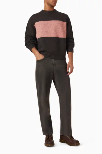 Big Lined Knit Sweater