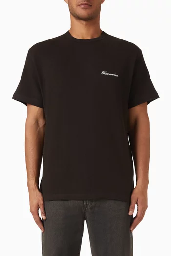 تي شيرت نسيج قطن متشابك