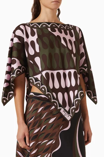 Leocorno Print Top in Silk
