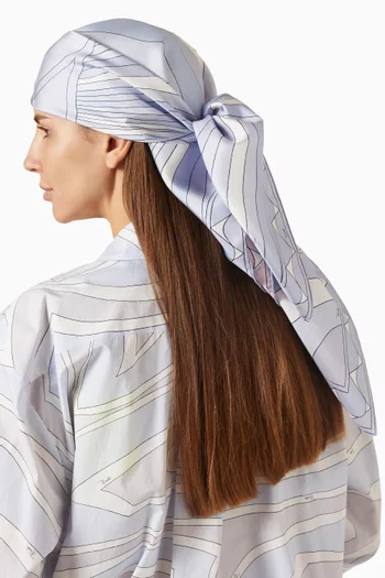 Printed Scarf in Silk Twill