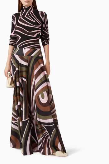 Labirinto Print Turtleneck Sweater in Wool