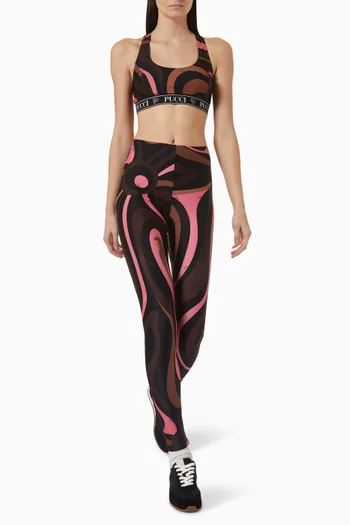 Printed Sports Bra in Lycra