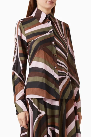 Iride Print Shirt in Cotton Muslin