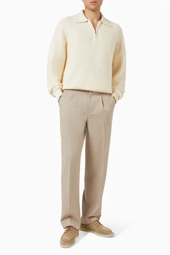 Orson Zip Sweater in Cotton
