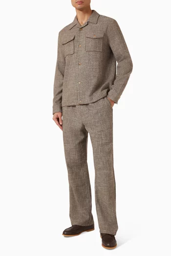 Redford Drawstring Pants in Cotton-linen