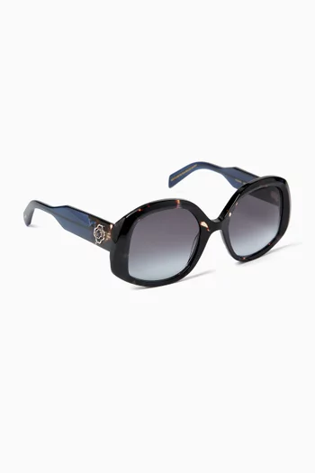 Round Sunglasses in Acetate