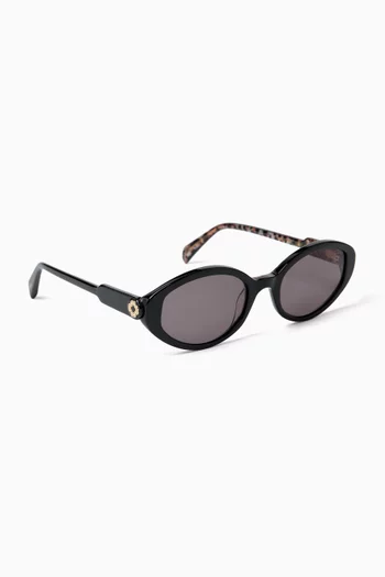 Oval Sunglasses in Acetate