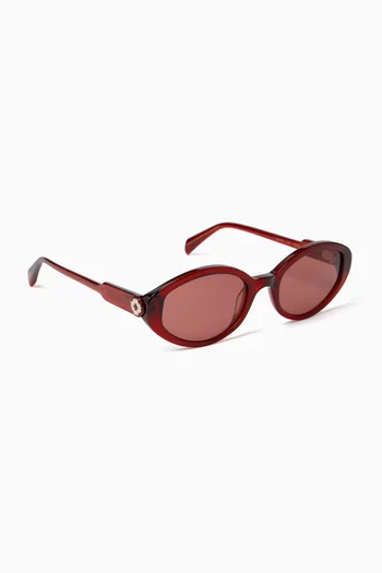 Oval Sunglasses in Acetate
