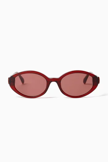 Oval Sunglasses in Acetate