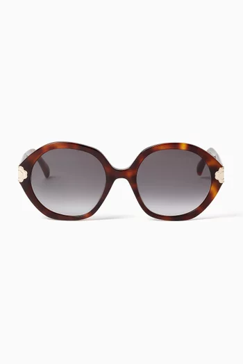 Round Sunglasses in Acetate