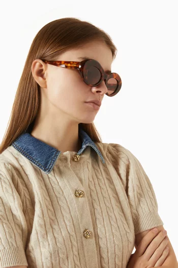 Oval Sunglasses in Acetate