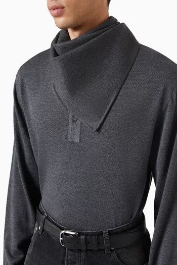 Scarf in Wool-twill