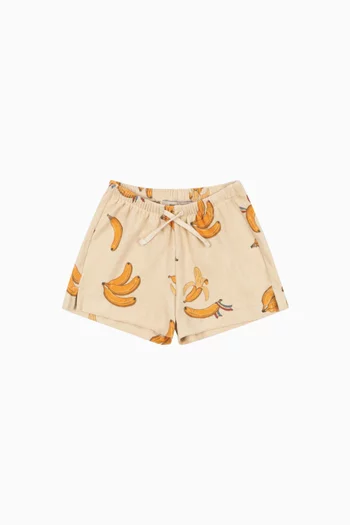 Itty Graphic-print Shorts in Organic-cotton