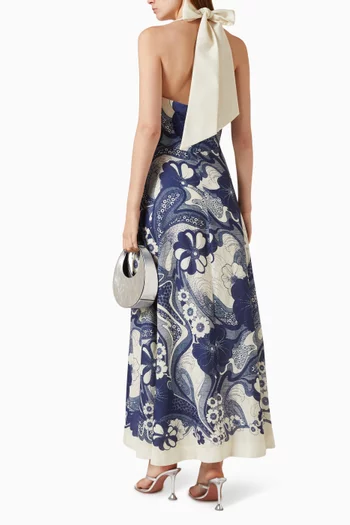 Printed Halterneck Dress