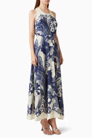 Printed Halterneck Dress