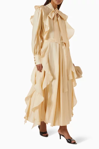 Belted Ruffle Dress