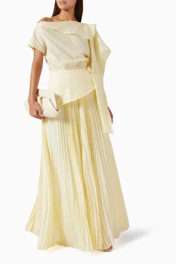 Pleated Maxi Skirt