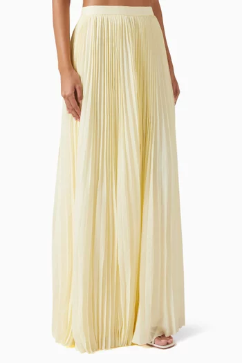 Pleated Maxi Skirt