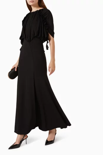 Ruffle Draped Maxi Dress