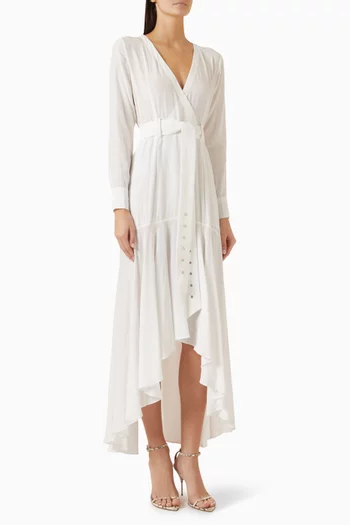 Belted Dress in Crepe