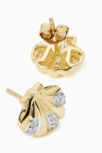 Petite Diamond Venus Stud Earrings in 14kt Gold