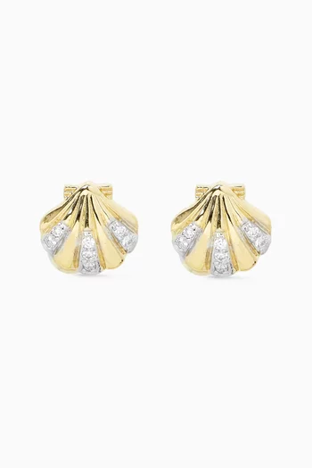 Petite Diamond Venus Stud Earrings in 14kt Gold