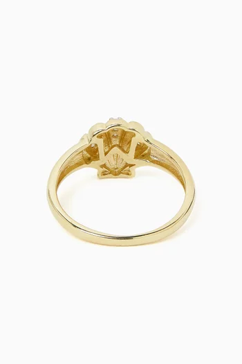 Petite Venus Signet Ring in 14kt Gold