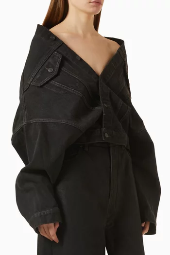 Wrap Deconstructed Jacket in Japanese Denim