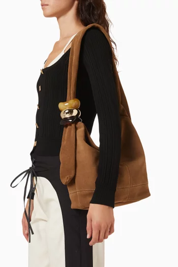 Small Kalen Shoulder Bag in Suede