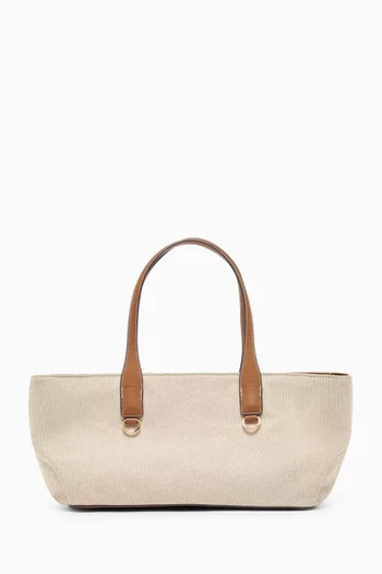 Small Clarina East West Shoulder Bag in Canvas