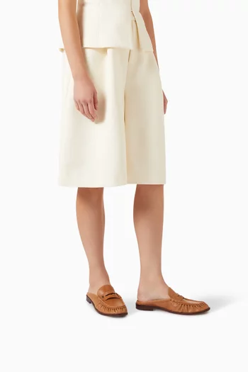 Open-back Loafers in Leather