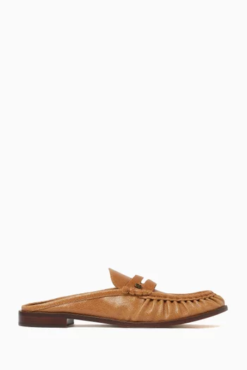 Open-back Loafers in Leather