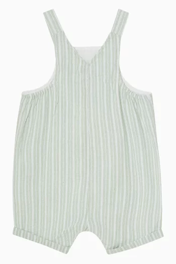 Evan Stripe Overalls in Cotton