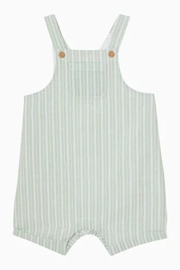 Evan Stripe Overalls in Cotton