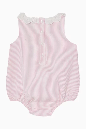Willa Stripe Lace Collar Bodysuit