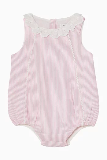 Willa Stripe Lace Collar Bodysuit