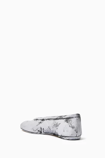 Tabi New Ballet Flats in Hand-painted Nappa