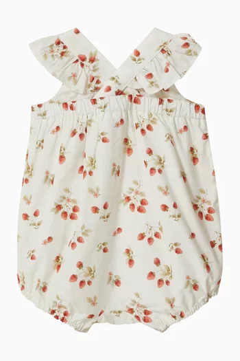 Poppy Strawberry Print Romper