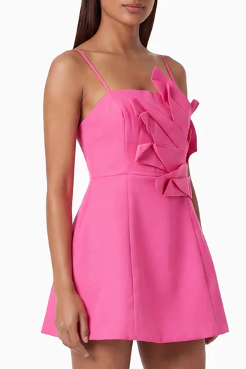Laurentia Floral Applique Mini Dress