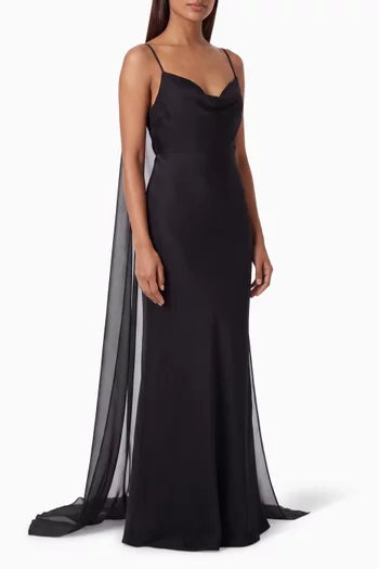 Auriella Cowl Neck Gown