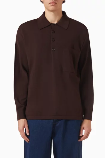 Pullover Polo T-shirt in Knit