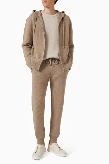 Silvano Zip-up Hoodie in Cashmere