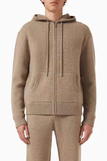 Silvano Zip-up Hoodie in Cashmere