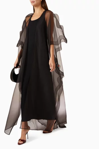 Layered Abaya in Organza
