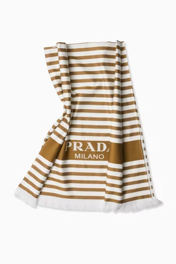 Striped Beach Towel in Cotton
