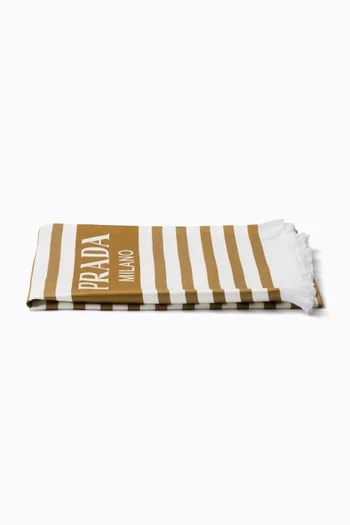 Striped Beach Towel in Cotton