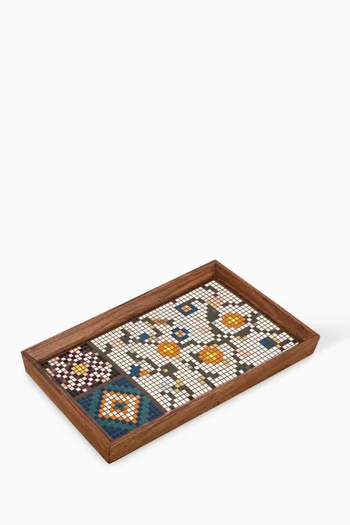 Mosque Serving Tray in Solid Walnut